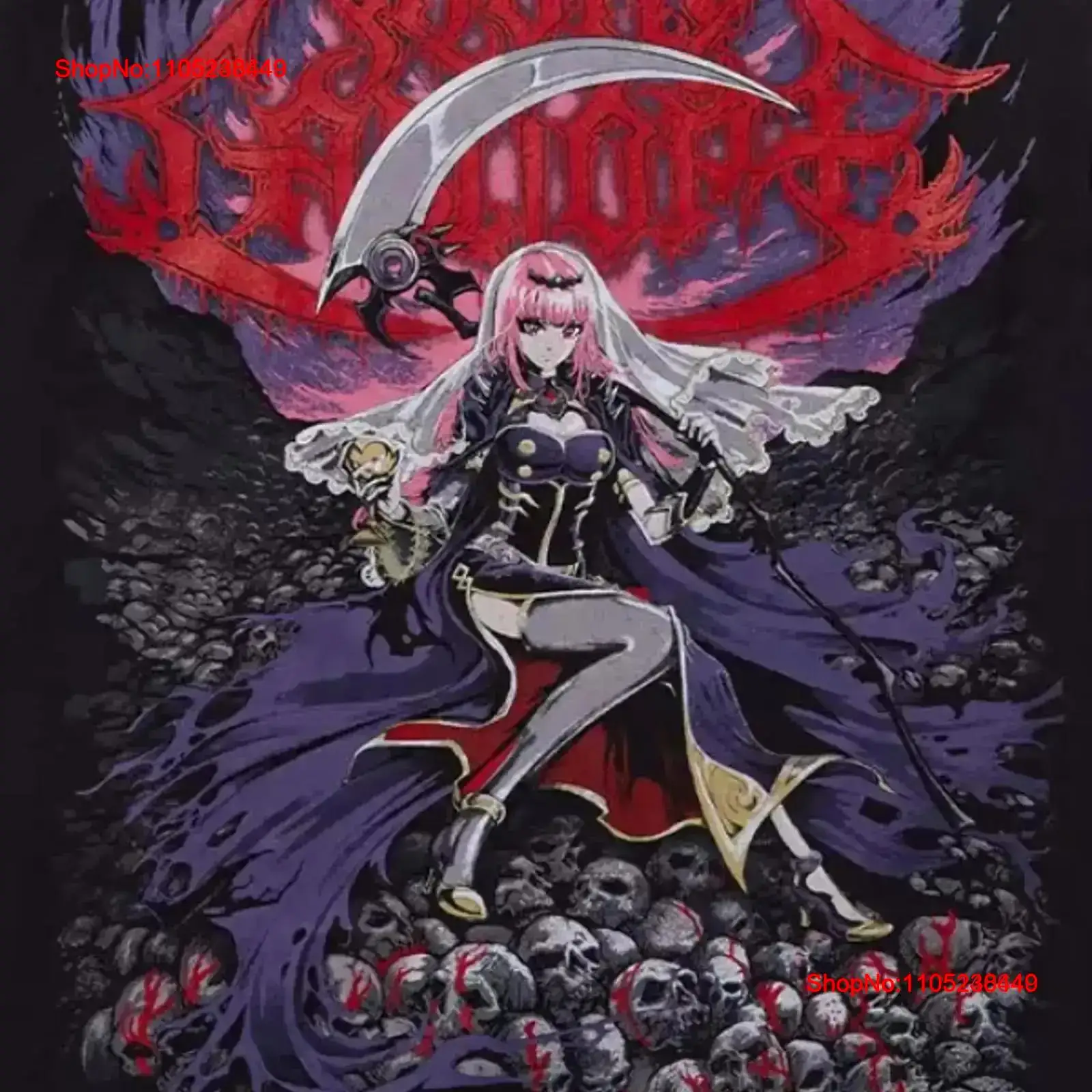 Men'S Fashion X - Camiseta Ghost X Mori Calliope Metalcropolis,