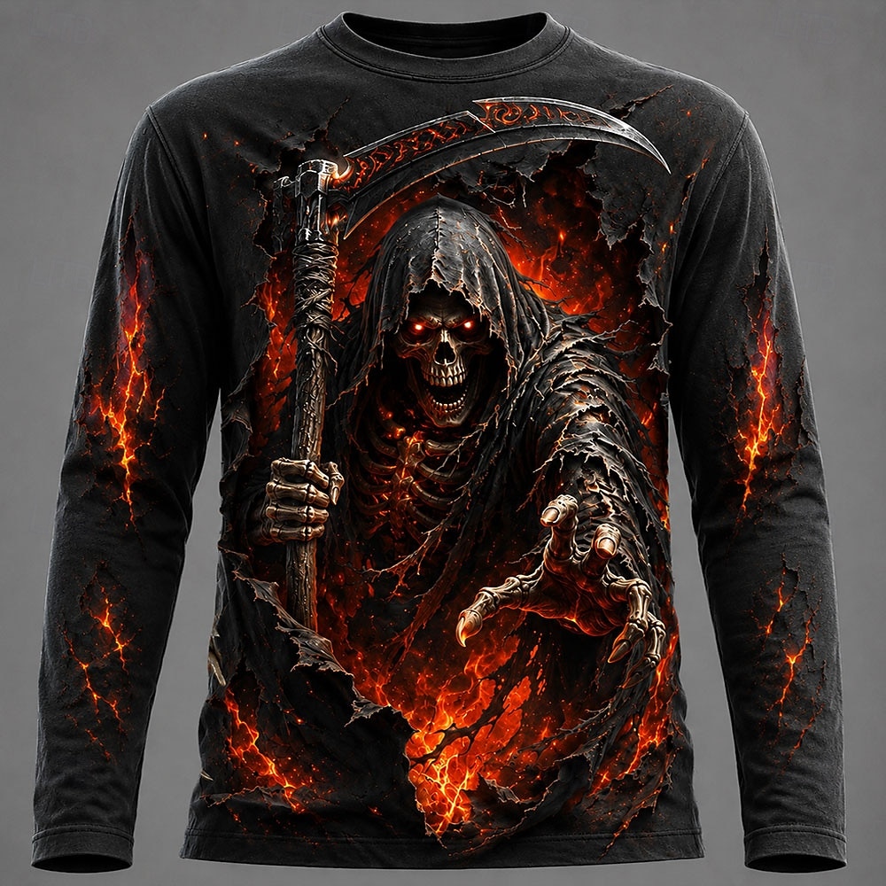 Men'S Fashion T Shirts - Camiseta de manga larga con estampado