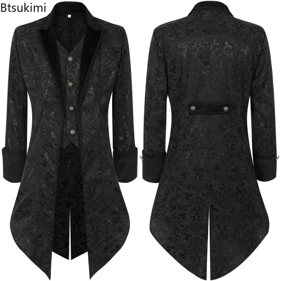 Men'S Fashion Videos - Chaqueta de frac con pliegues para
