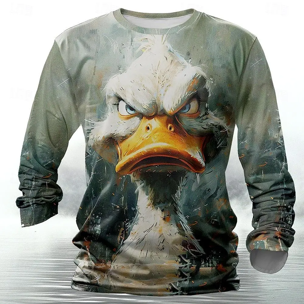 Mens Fashion Clothes - Divertida camiseta de manga larga para