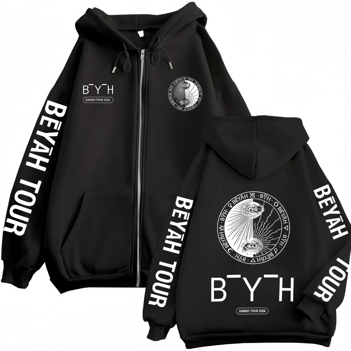 Mens Fashion Zip Up Hoodies - Sudadera con capucha y cremallera Damso