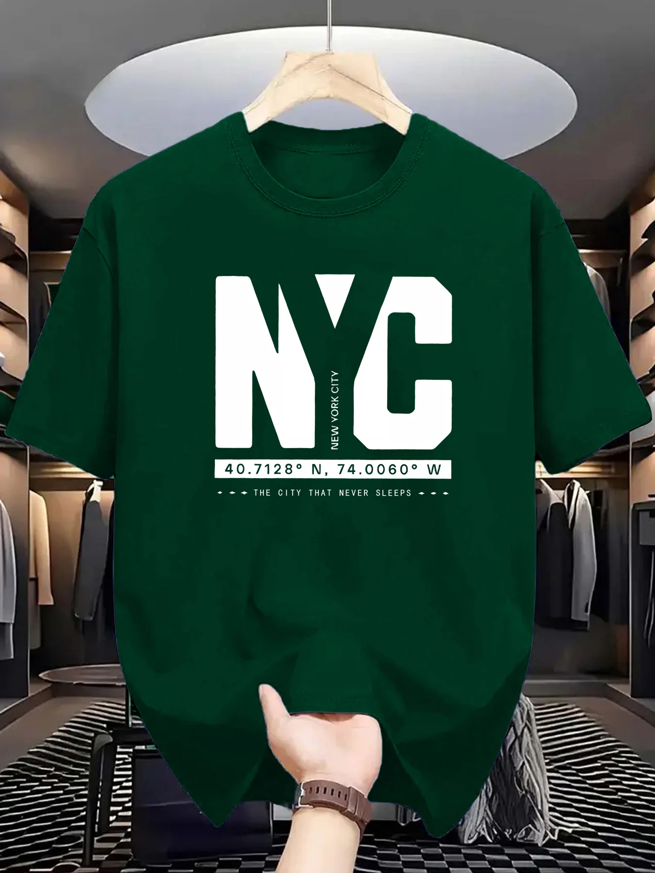 Men'S Fashion New York - Camiseta de Verano para Hombre, Estilo