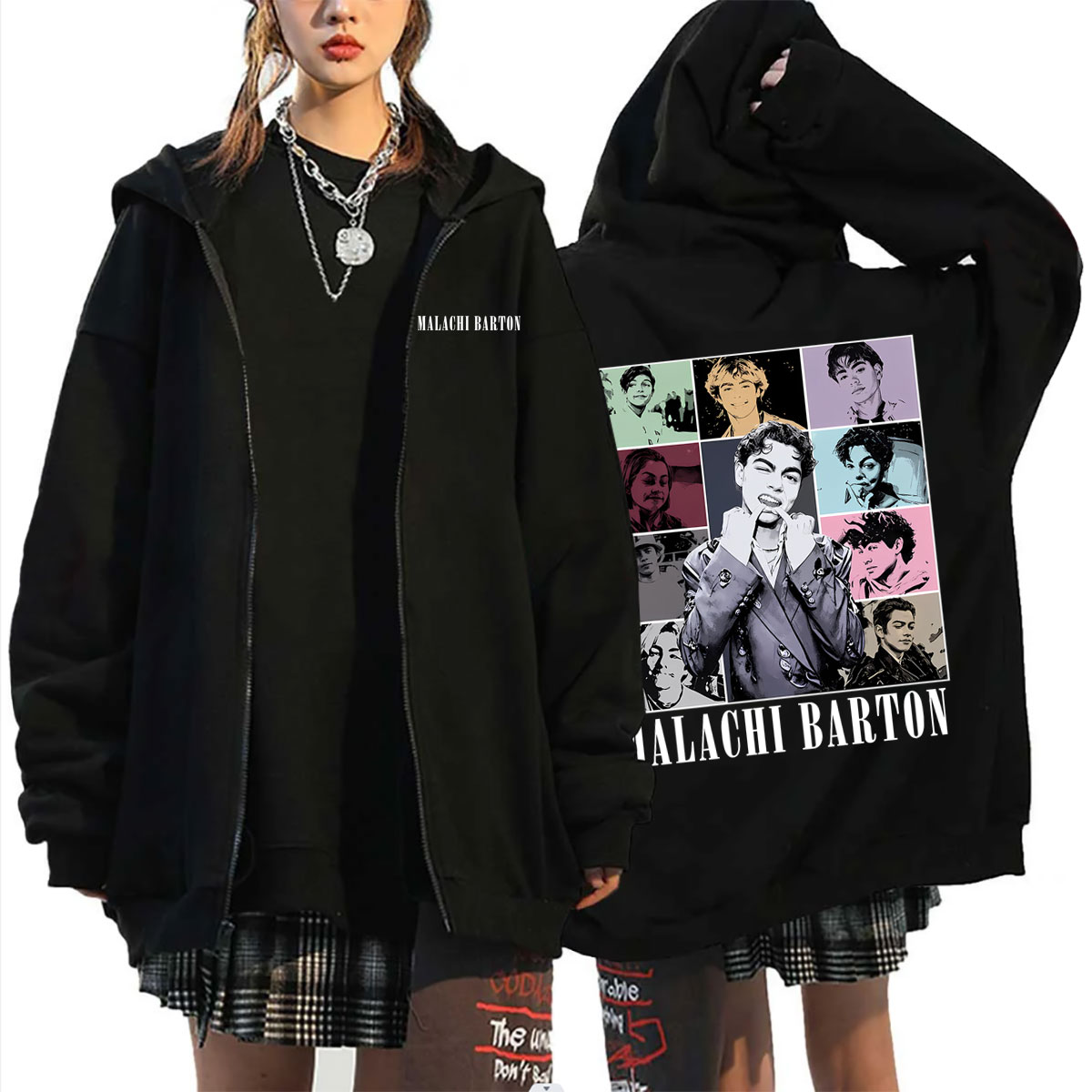 Mens Fashion Zip Up Hoodies - Sudadera con capucha y cremallera con