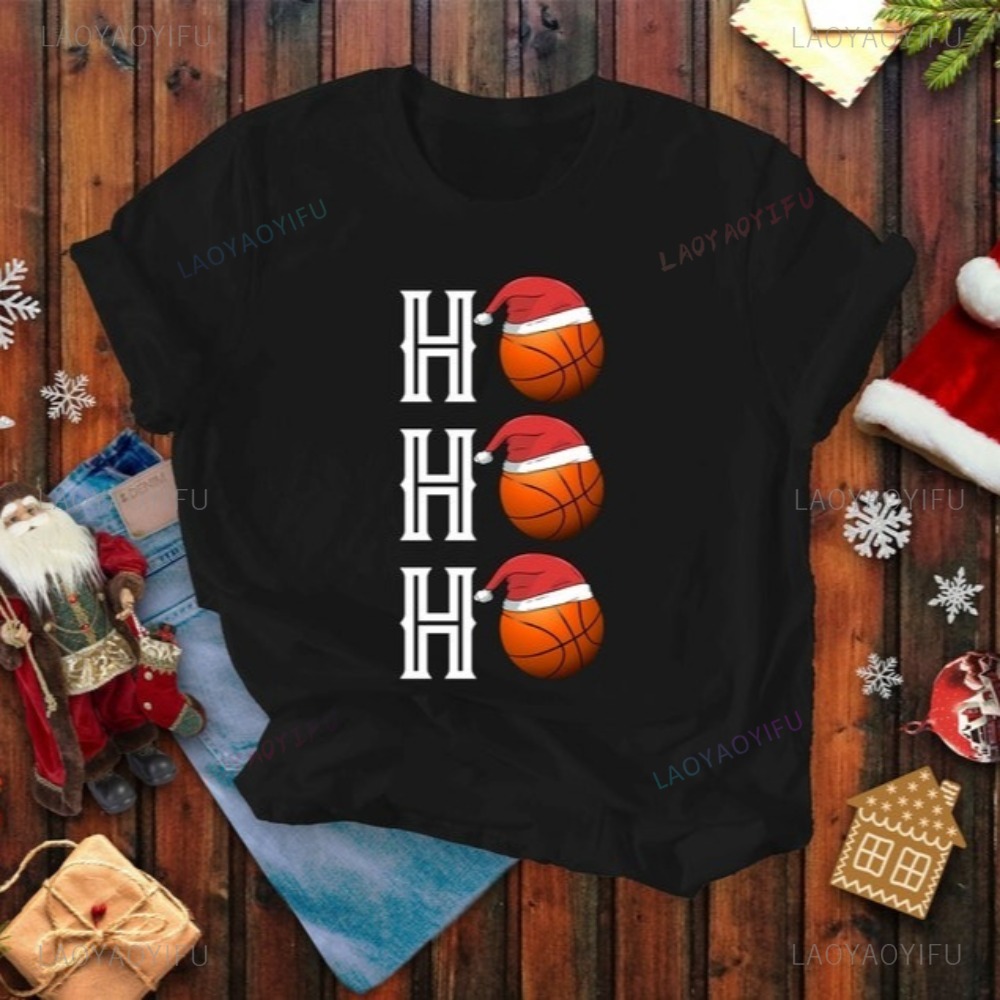 Men'S Fashion With Hat - Ho Ho Ho-Camiseta de algodón con