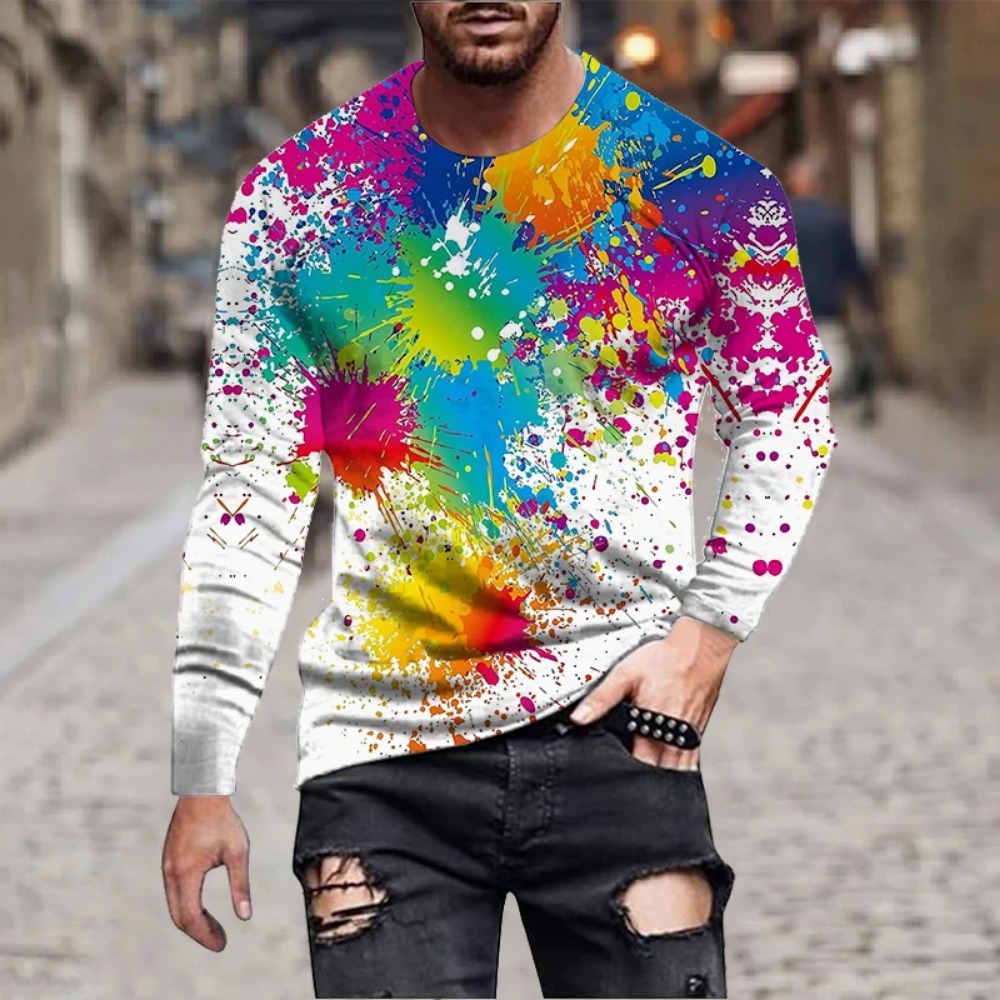 Camiseta de manga larga con es - Men'S Fashion T Shirts reseña y precio