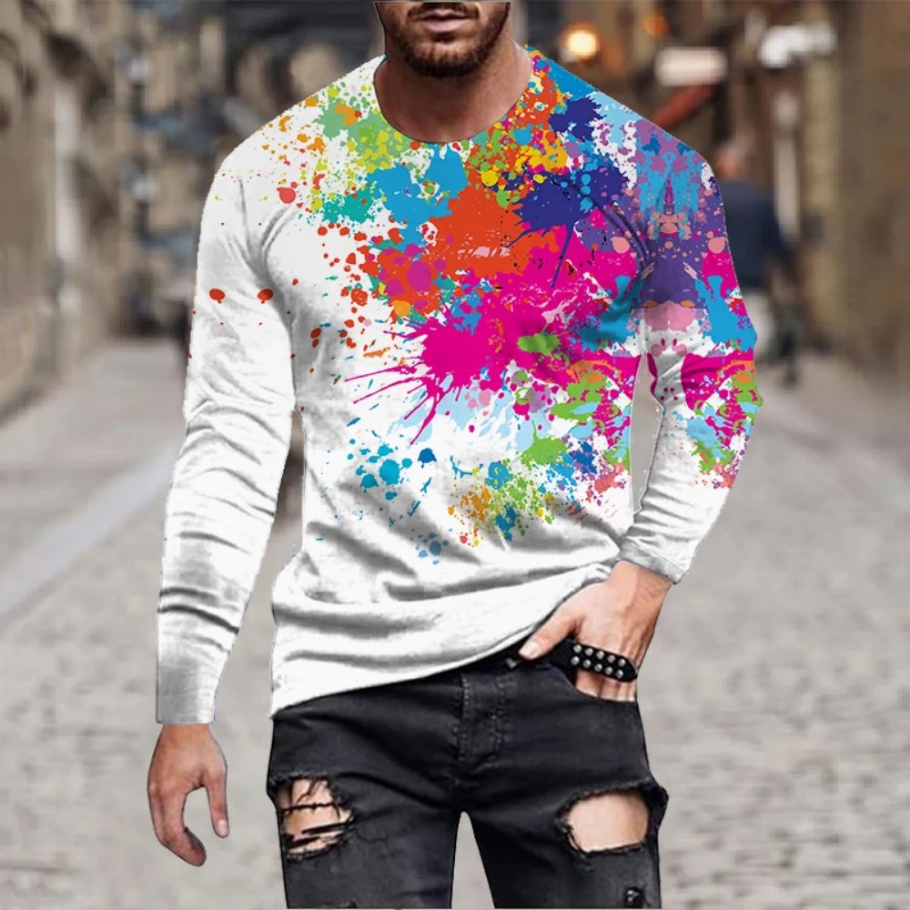 Camiseta de manga larga con es - Men'S Fashion T Shirts reseña y precio