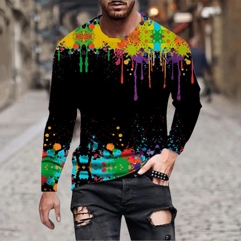Camiseta de manga larga con es - Men'S Fashion T Shirts reseña y precio