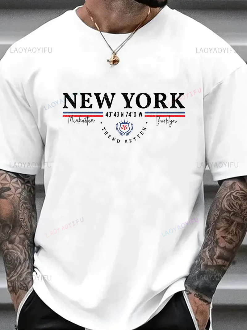 Camiseta con gráfico de letras - Men'S Fashion New York reseña y precio