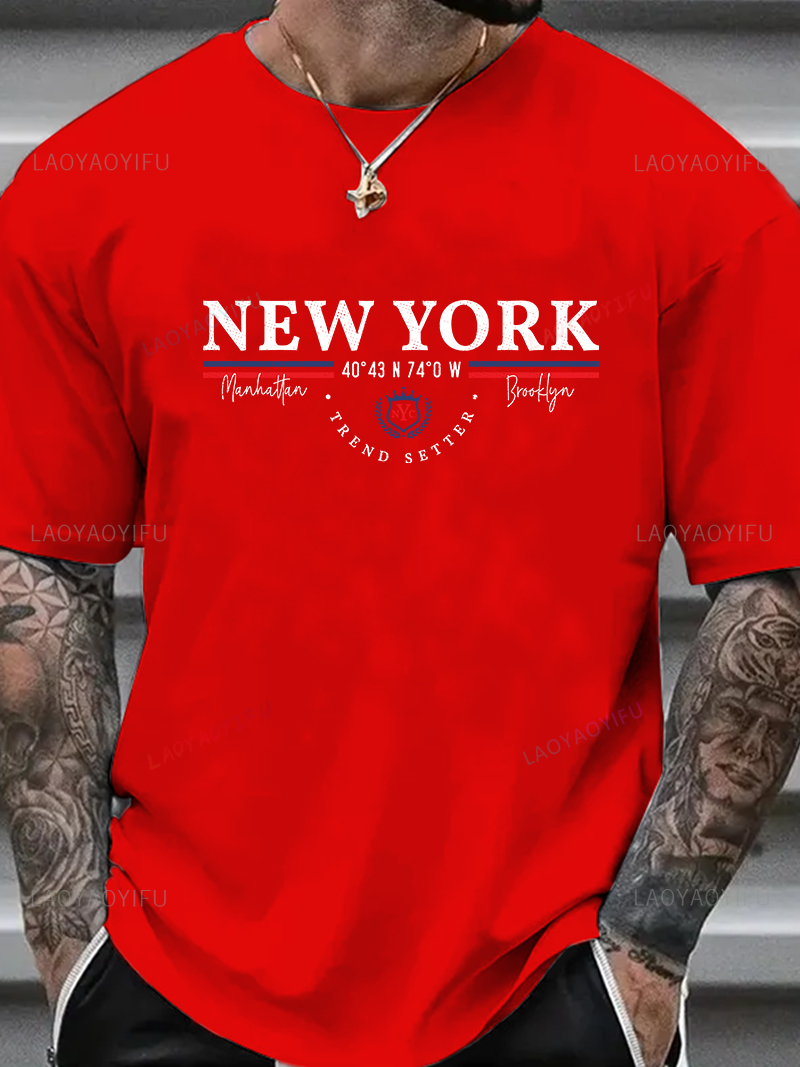 Camiseta con gráfico de letras - Men'S Fashion New York reseña y precio