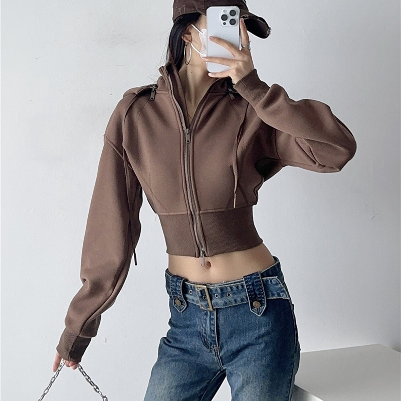 Sudadera con capucha corta par - Mens Fashion Zip Up Hoodies reseña y precio