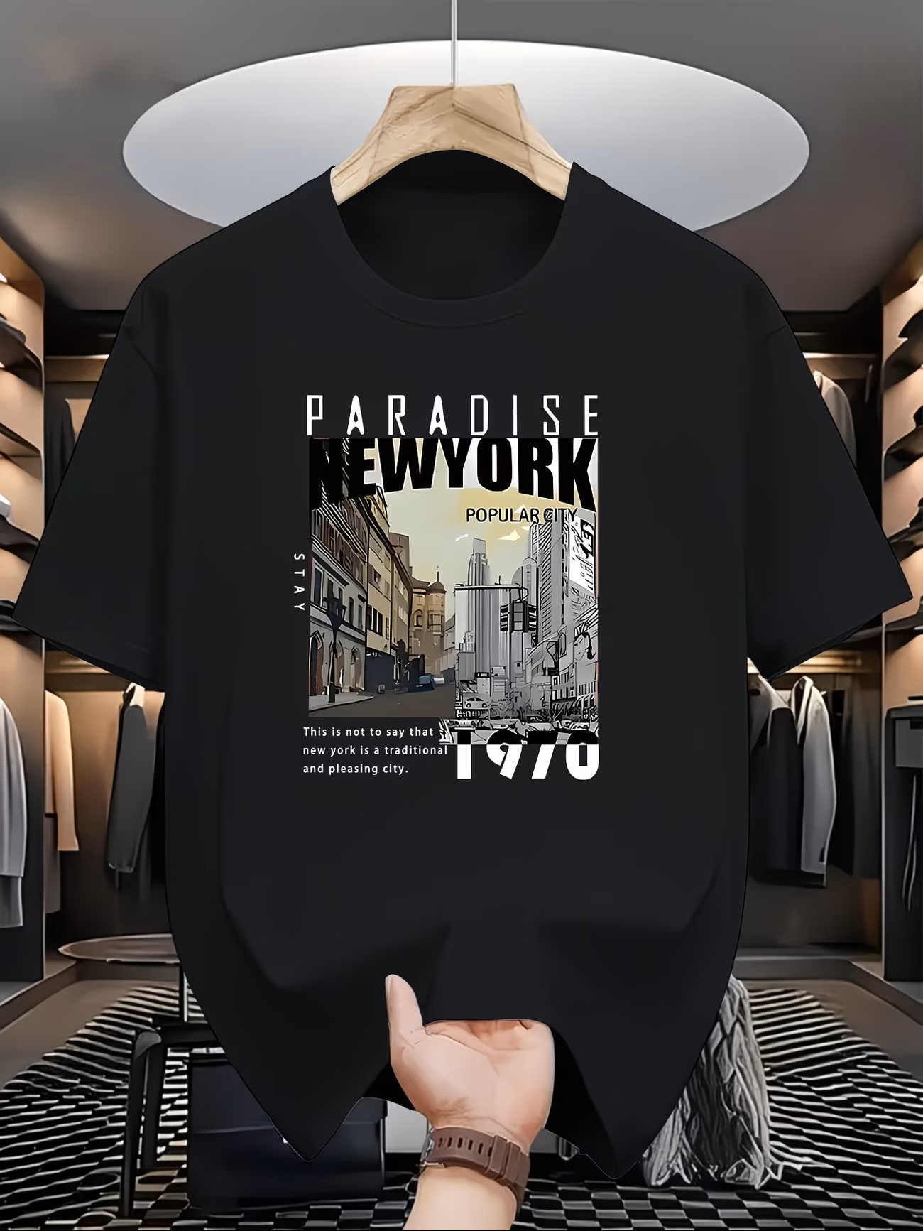 Camiseta de manga corta regula - Men'S Fashion New York reseña y precio