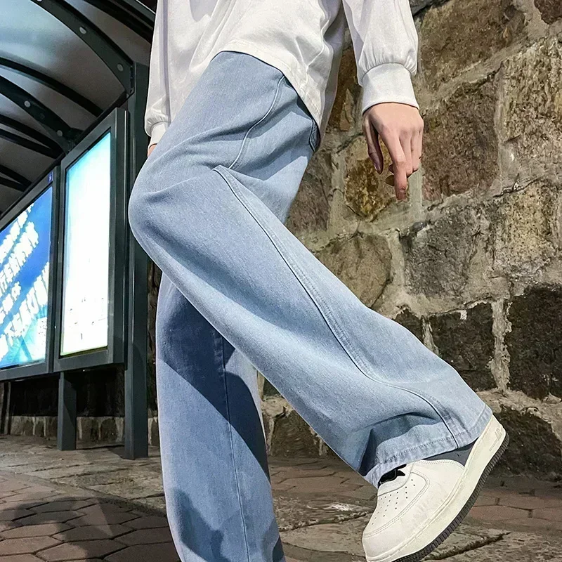 Jeans holgados de estilo corea - Men'S Fashion Grey Jeans reseña y precio