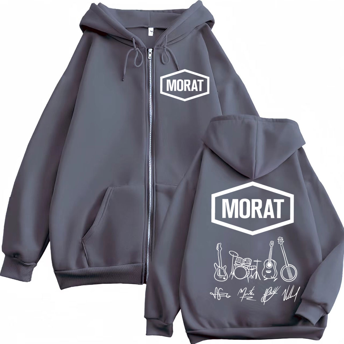 Morat Colombia Band Merch crem - Mens Fashion Zip Up Hoodies reseña y precio