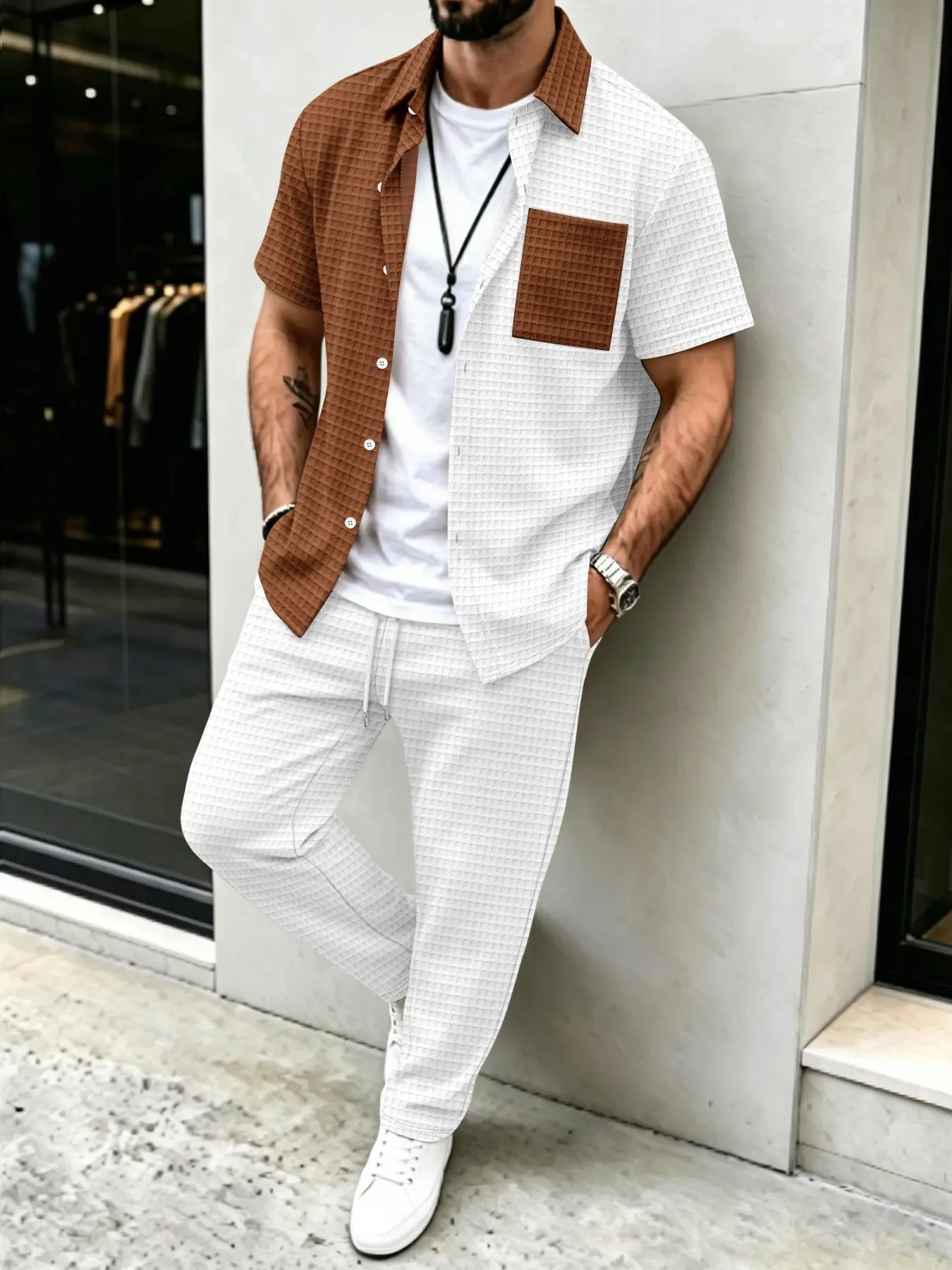 Conjunto de Camisa y Pantalone - Mens Fashion Clothes reseña y precio