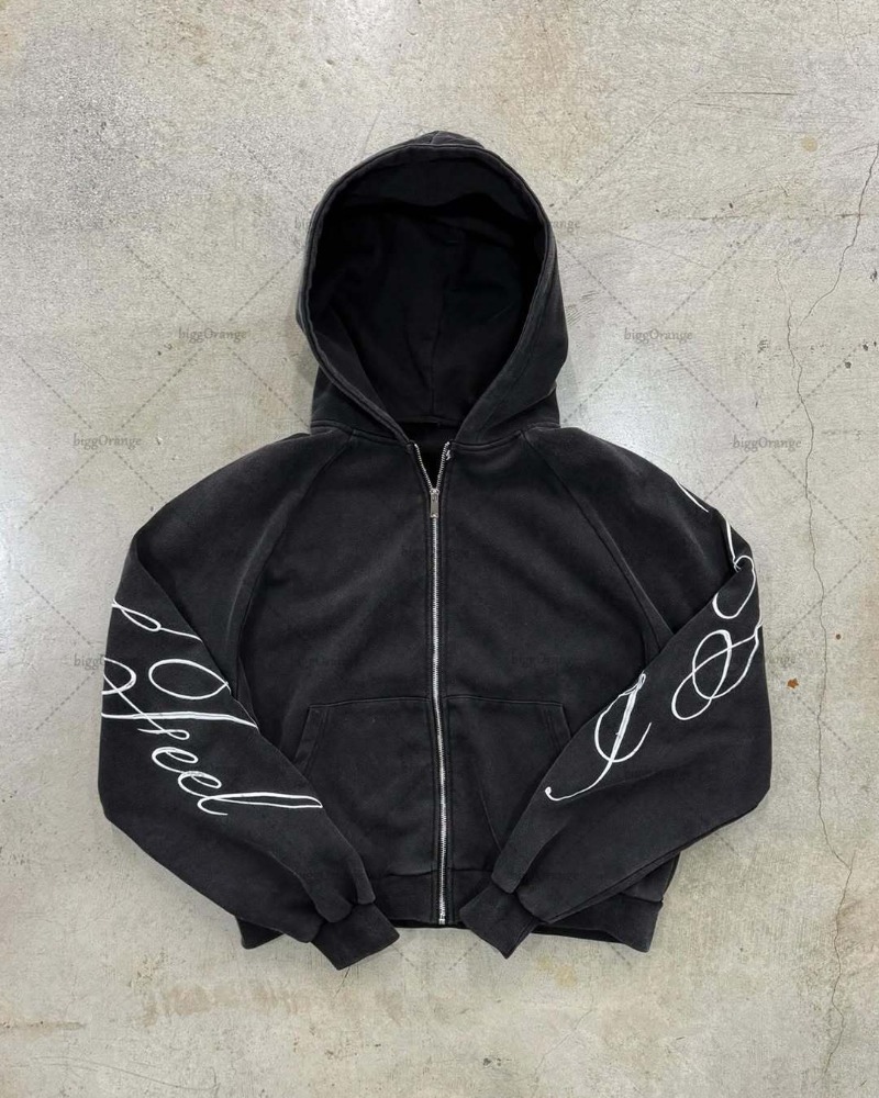Y2K harajuku gótico estampado  - Mens Fashion Zip Up Hoodies reseña y precio