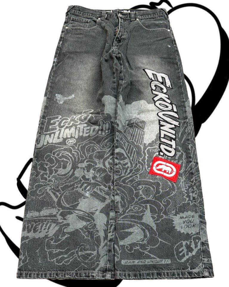 Jeans Americanos con Estampado - Men'S Fashion Grey Jeans reseña y precio