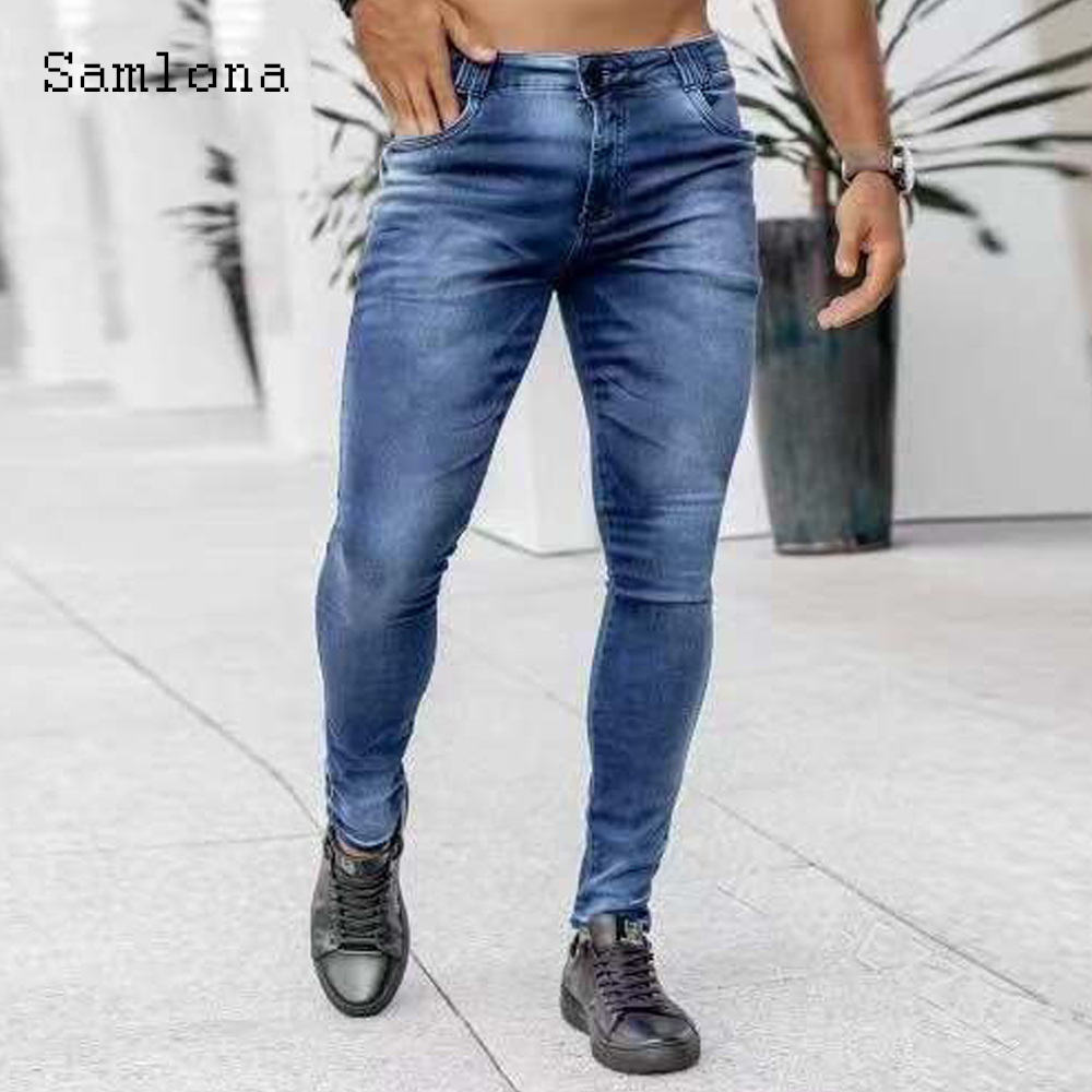 Samlona-pantalones vaqueros aj - Men'S Fashion Grey Jeans reseña y precio