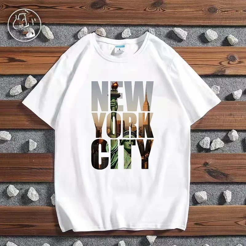 Camiseta con estampado de ciud - Men'S Fashion New York reseña y precio